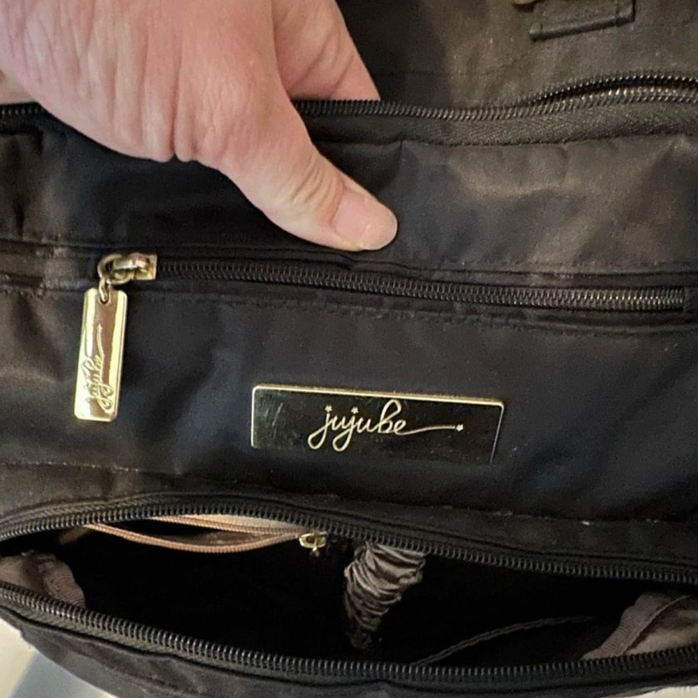 JuJuBe BFF Retired Color Black with Gold Hardware Baby Bag